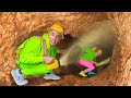 ESCAPE ROOM HATCH leads to UNDERGROUND TUNNEL in BACKYARD!!