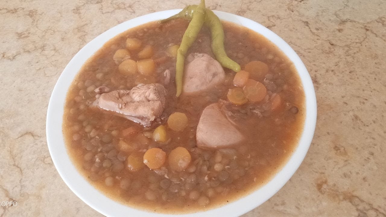 عدس بالدجاج باسهل و اسرع طريقة  / ليندة ياسمين للطبخ