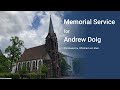 Andrew Doig Memorial Service Christuskirche, Offenbach