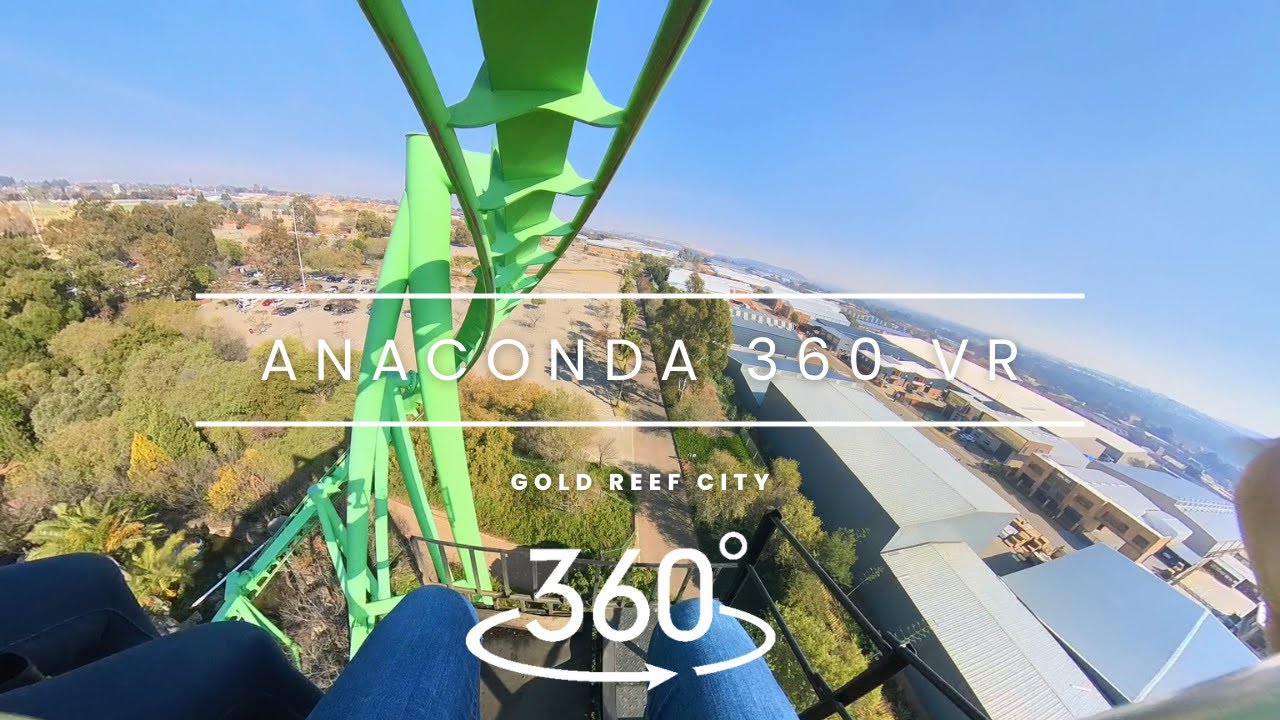 🎢 Ultimate Anaconda Rollercoaster 360 Experience | Gold Reef City | Insta 360 X3