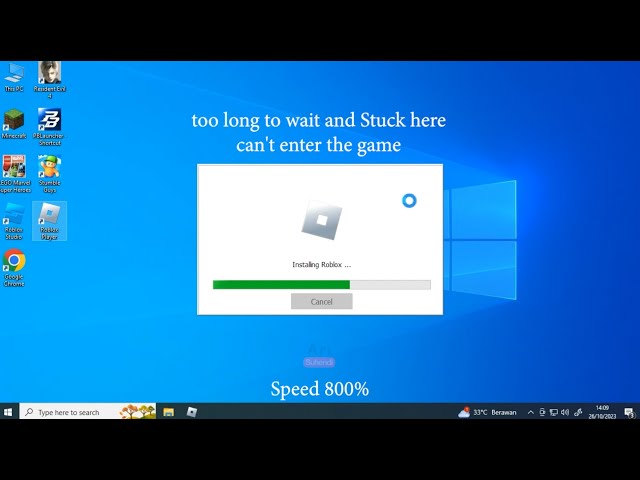 Roblox installation stuck, not installing, not launching and