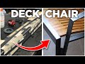 Deck chair  epoxy laminated cedar and torch blackened steel