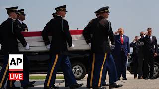 Trump attends a dignified transfer of 4 US troops killed in the Middle East