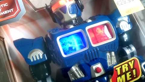 CYBOTRONIX TURBO FIGHTER 38 cm 15 Inch Blue Robot Try Me Sounds And Effects 12.07.15