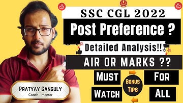 SSC CGL 2022 - Post Preference Form ? Made For SSC