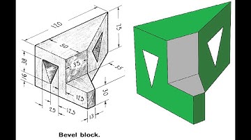 Bevel Block in SolidWorks | SolidWorks Tutorial | Part Design | Part No.#35