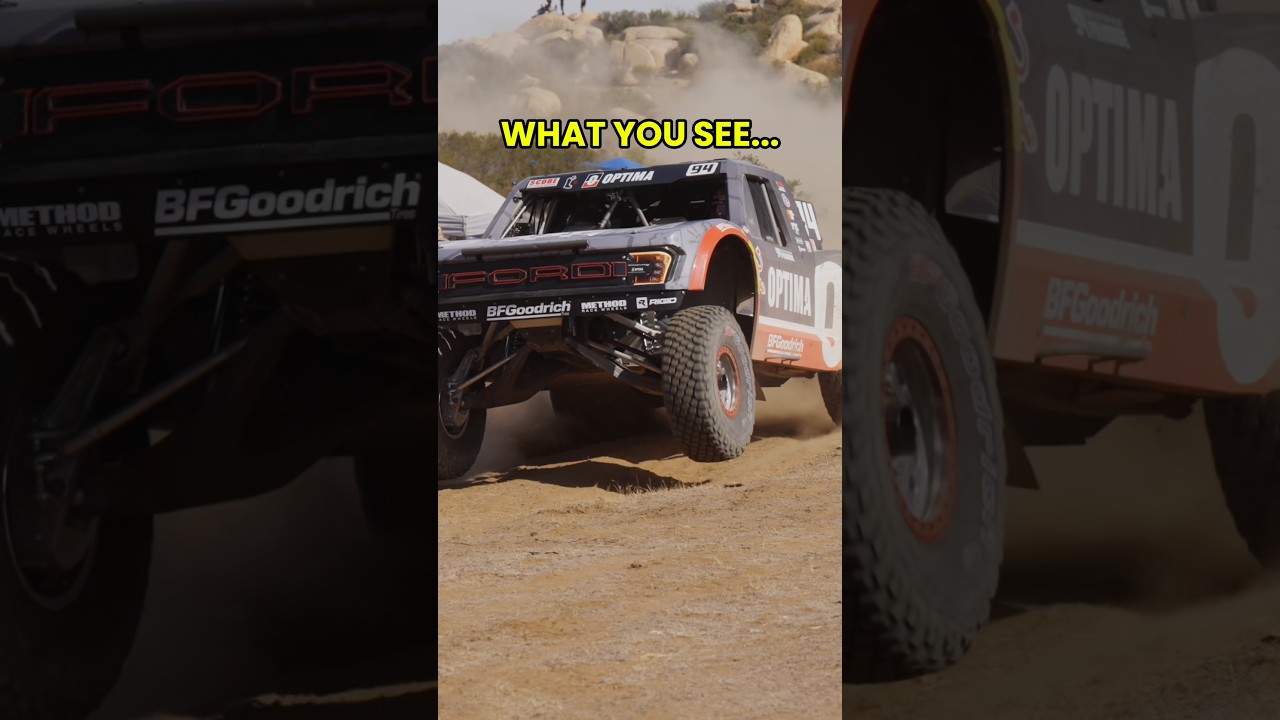 What you see vs what i see! 👀 #trophytruck #gopro #racecar