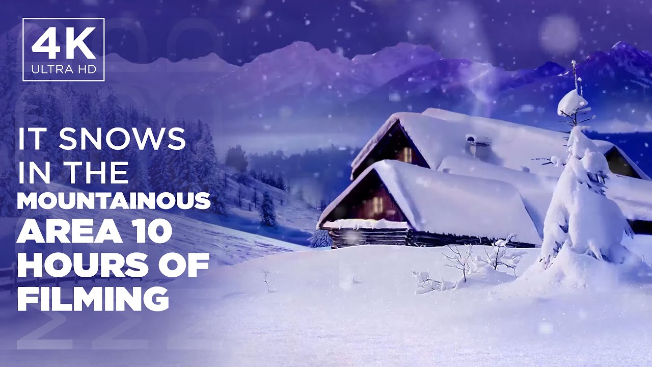 It snows in the mountainous area. 10 hours of filming #snow #home # ...