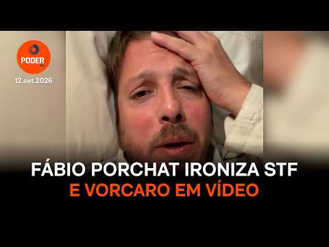 Fábio Porchat ironiza STF e Vorcaro em desabafo de pijama na cama