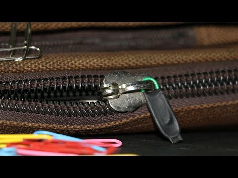 how-to-fix-broken-zipper-on-bag-|-paper-clip-hack.