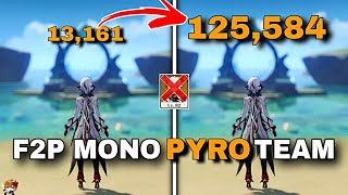Best F2P Mono Pyro Team For Arlecchino Genshin Impact