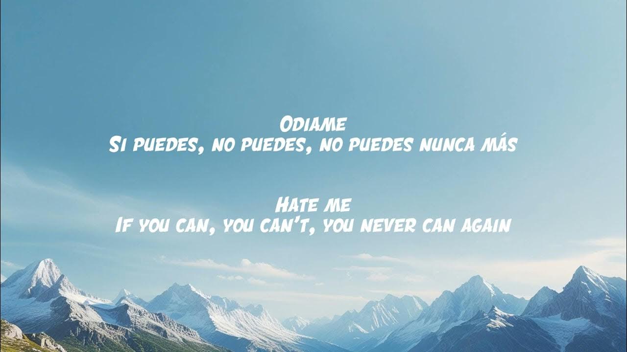 CAZZU Ódiame Spanish and English Lyrics CAZZU Ódiame Spanish and English Lyrics