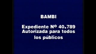 Bambi 1ªversión Final Vhs 1993