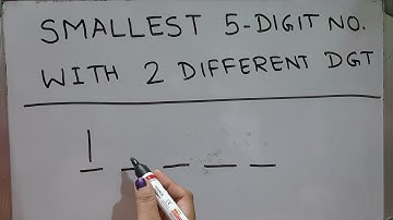 Write the smallest 5 digit number with 2 different digits #smallestnumber | Maths Tube Learning