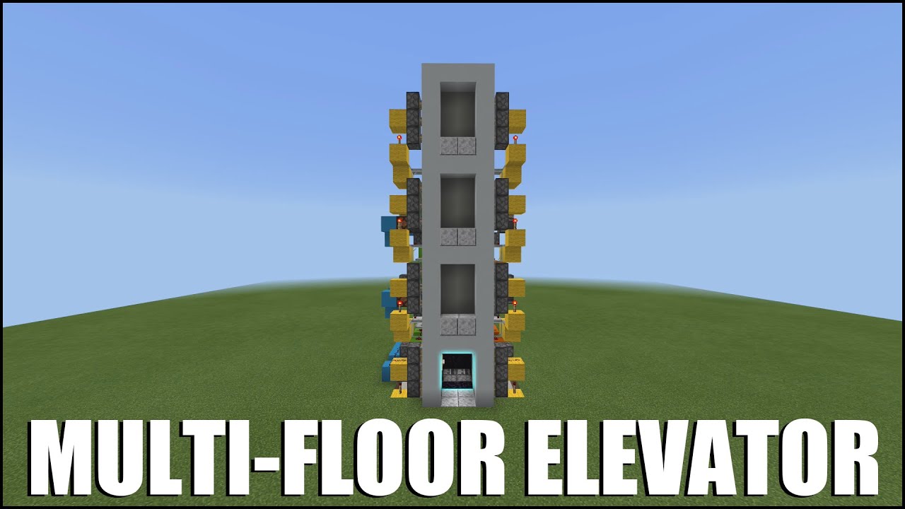 How To Build A Multi Floor Elevator In Minecraft Bedrock Youtube