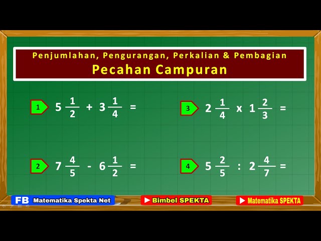 Pecahan Campuran | PALING MUDAH DIPAHAMI & DITERAPKAN Penjumlahan, Pengurangan, Perkalian, Pembagian class=