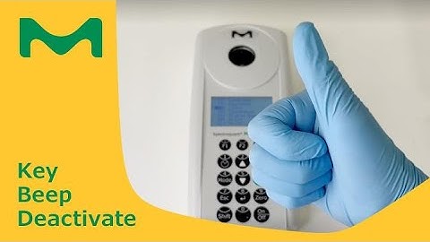 Move up to Precision with our Spectroquant® Move System: Deactivating the Key Beep