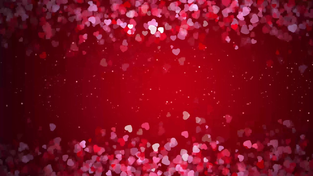 4k shining red hearts hd wedding background - YouTube