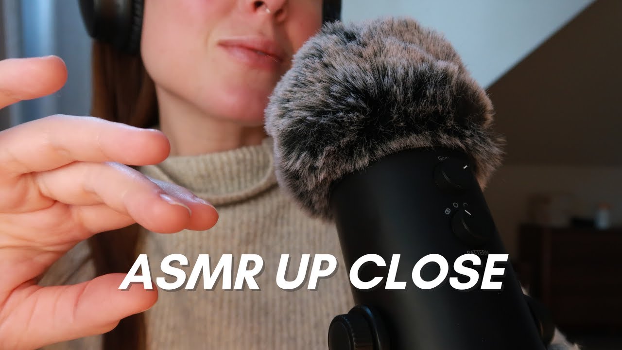 ASMR | up close, clicky whispers + mic fluffing 💌