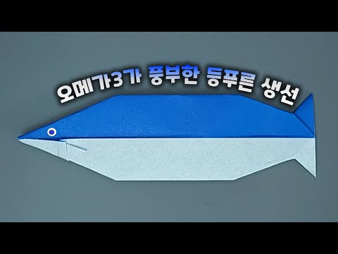 색종이로 꽁치 접는방법 / 네모아저씨