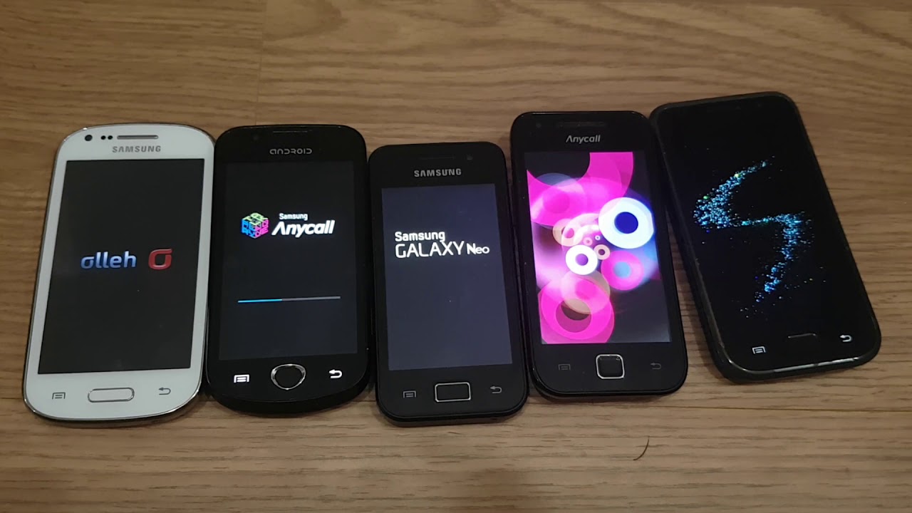 ( 구형폰 부팅대결 ) 갤럭시A , 갤럭시S1 , 갤럭시U , 갤럭시Neo , 갤럭시070 부팅영상