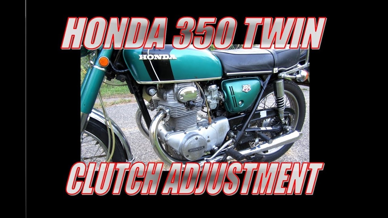 Honda cb350 clutch adjustment - YouTube