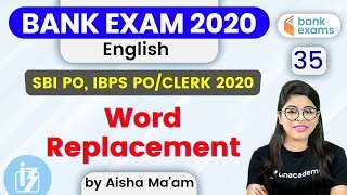 4:00 PM - SBI PO and IBPS PO/Clerk 2020 | English by Aisha Rasheed | Word Replacement screenshot 3