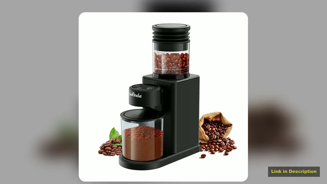 Electric Conical Burr Grinder Coffee Bean Grinder with 25 Grind Setting for French Espresso Touchsc