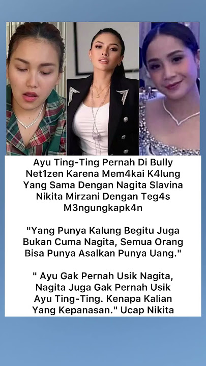 Nikita Mirzani Bela Ayu Ting Ting Soal Kalung Mirip Nagita Slavina