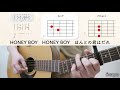 HONEY BOY|簡単コード譜|アコギ+ボカロ|TOMOO