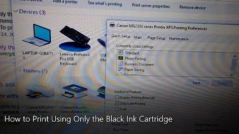 How to Print Using Only the Black Ink Cartridge