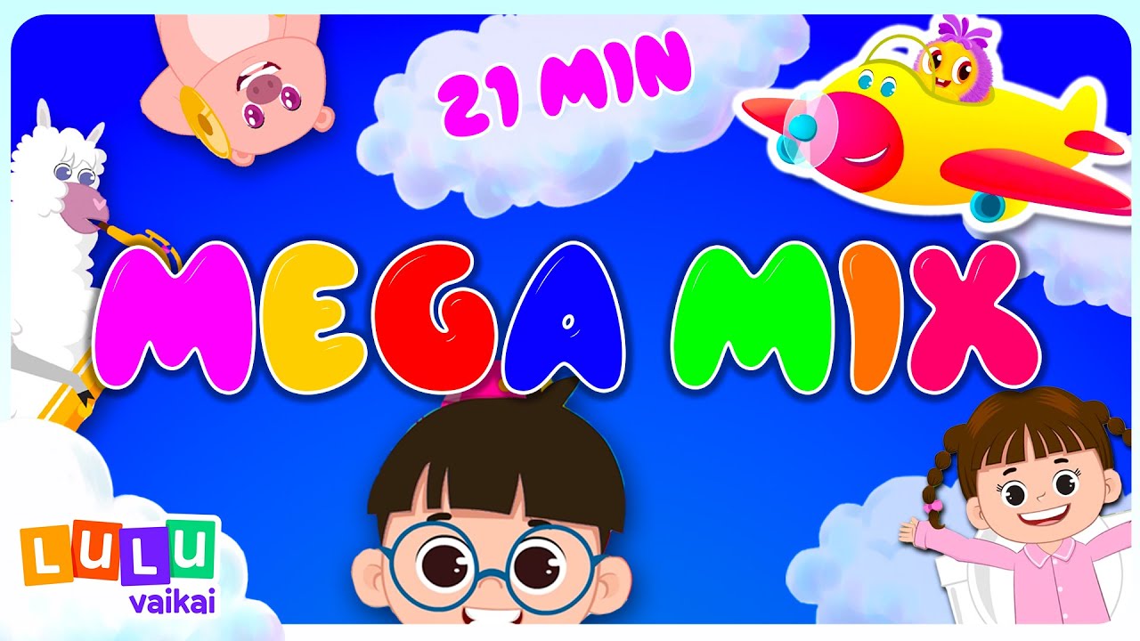 LuLu Vaikai MEGA MIX Dainelių Rinkinys 🌈 Geriausios Lietuviškos Dainelės Vaikams 🎶