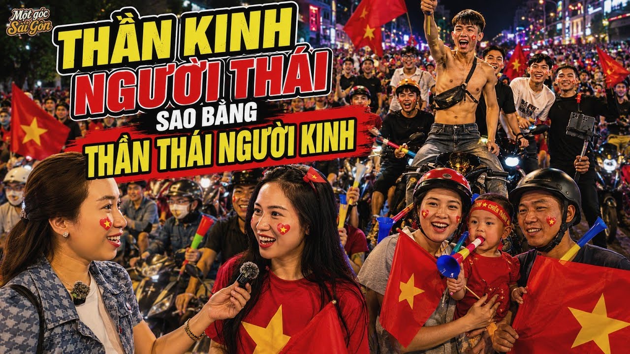 Toàn cảnh Sài Gòn đi bão cả đêm mừng Việt Nam ĂN LẨU THÁI quá ngọt