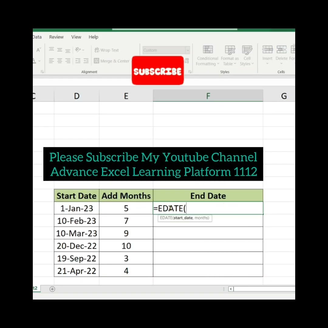 How To Get End Date In Excel shorts shortsvideo youtubeshorts How To Get End Date In Excel shorts shortsvideo youtubeshorts