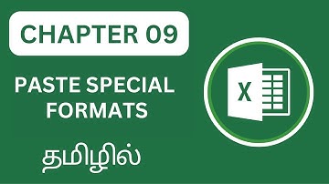 Excel Uncovered Chapter 9: Paste Special Formats in Excel for Quick Formatting in Tamil
