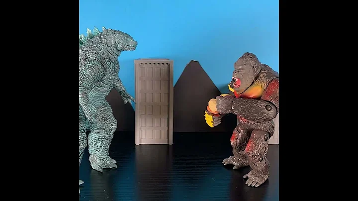 Godzilla and Kongs different dimensions #stopmotion #godzilla #familyguy #kong #short #funny
