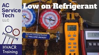 Charging R22 into an Air Conditioner that is VERY LOW on Refrigerant!