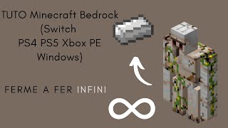 Comment FAIRE la plus SIMPLE des fermes à fer Minecraft Bedrock (Switch PS4 PS5 Xbox Windows PE)