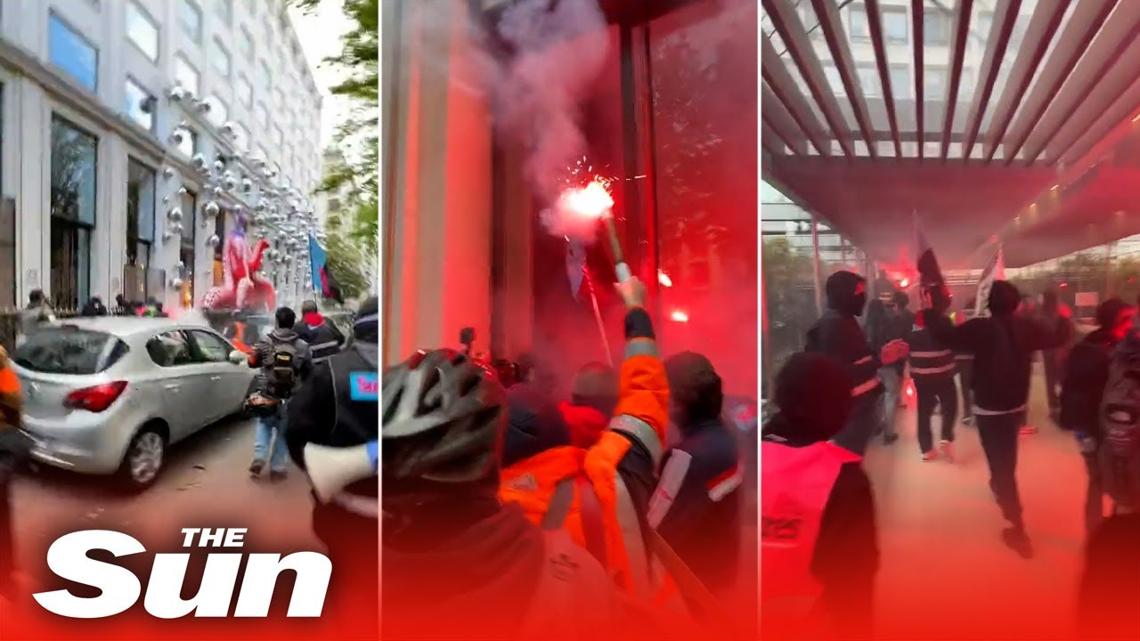 Pension Protestors Storm LVMH's Paris Headquarters