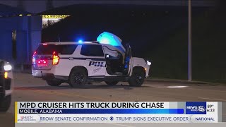 Mobile Police crashes while chasing alleged street racer