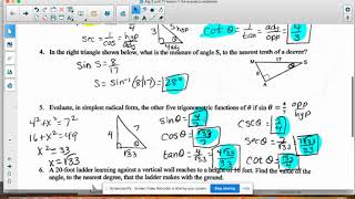 Algebra 2 Unit 11 Lesson 1 HW Answers