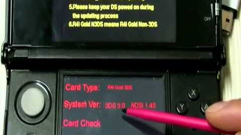 R4i Gold 3DS Firmware Update Methods for DSi