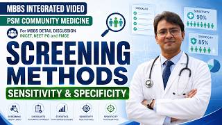 Screening Methods, Sensitivity & Specificity Complete One Shot | PSM for NEET PG, INI-CET, FMGE