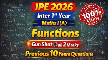 INTER 1st Year#Functions#gun shot all 2 marks#class 11#maths 1A#IPE 2026