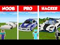 Minecraft NOOB vs PRO vs HACKER: SPORT CAR HOUSE BUILD CHALLENGE in Minecraft / Animation