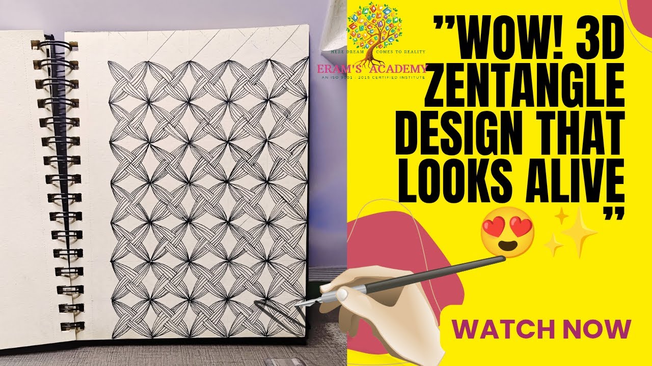 3D Zentangle Art | Trending Design 2025 | Easy Step by Step # ...
