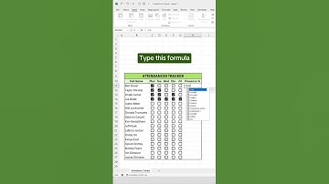 Tracking Attendance: Smart Excel Hack | Excel Simplified #excel #excelshorts #shortvideo #exceltips