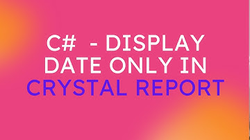 C# : Converting DateTime to Date in Crystal Report/Display date only in Crystal Report