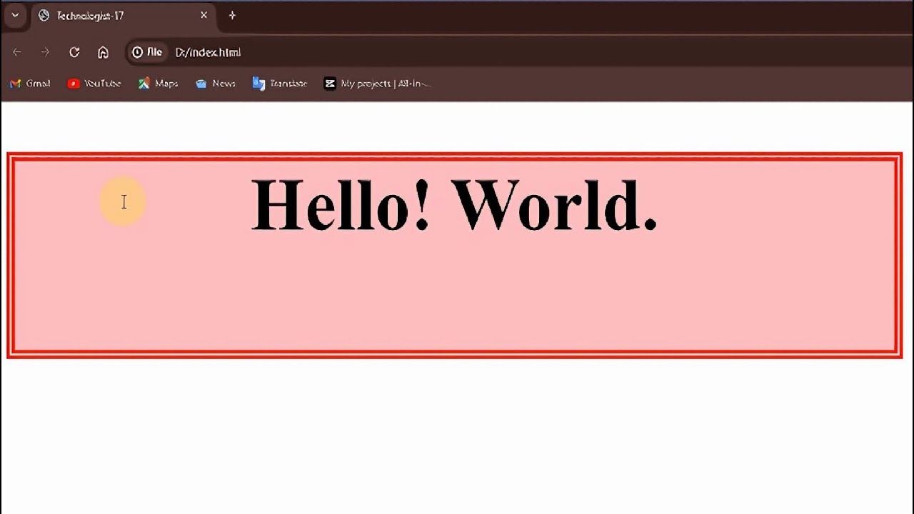How to make border around the text in html #html #technologist17 - YouTube