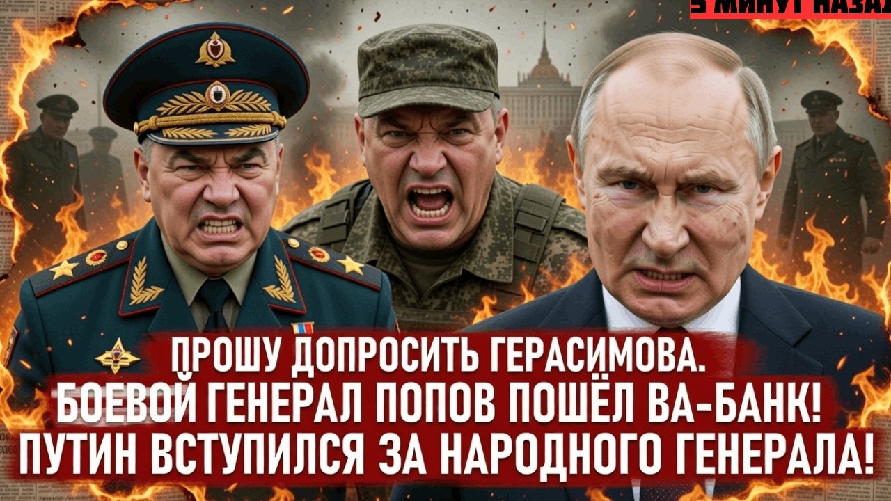 Путин поддержал Попова: Раскол в Генштабе из-за сокрытия потерь